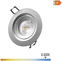 Downlight LED Empotrável 5W 380 Lúmenes 6.400K Redondo Marco Crome Edm