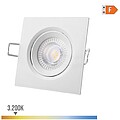 Downlight LED Empotrável 5W 380 Lúmen 3200K Quadrado Branco Edm