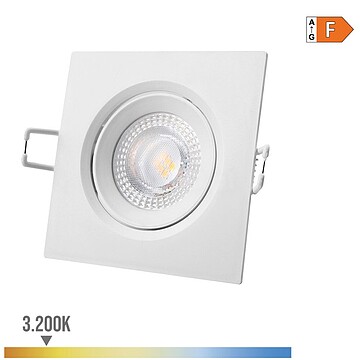 DOWNLIGHT LED EMPOTRÁVEL 5W 380 LÚMEN 3200K QUADRADO BRANCO EDM