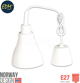 32440 COLGANTE DE SILICONE NORWAY DESIGN E27 60W Branco
