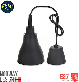 32441 PENDENTE DE SILICONE NORWAY DESIGN E27 60W Preto