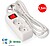 Base Múltipla 2 Tomadas Schuko com Interruptor 1,5 Mts. 3X1,5MM Edm 41016 - imagem 1
