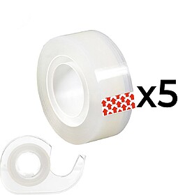 G-47101 : 47101 PACK DE 5 ROLEIS DE CINTA ADESIVA TRANSPAREN...