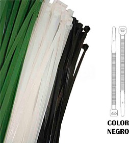 48409 BRIDAS NEGRAS 300x8 mm. (SAQUELA 100 UNI)