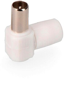 50003 CLAVIJA TV ACODADA 9,5 mm. MACHO RETRACTILADO