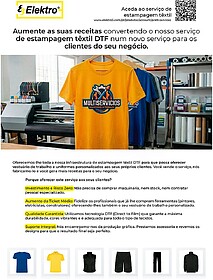 70216 FOLHETO INFORMATIVO ESTAMPAGEM TEXTIL DTF, PORTUGUÊS