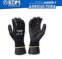 Luva de Jardim Agricultura Poliéster Revestida de Poliuretano Tamanho 9 Edm G-80124