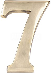 85039 NÚMEROS 7 LATÃO POLIDO 10CM FIXAÇÃO INVISÍVEL