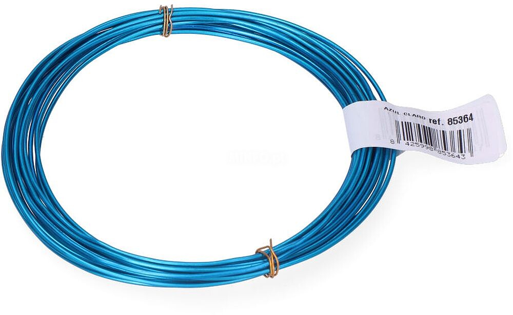 PACOTE 1 unid. ROLAMENTO Fio Alumínio 1,5mm 5m AZUL CLARO G-85364