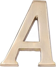 G-85621 : 85621 LETRA A LATÃO BRILHANTE 10cm FIXAÇÃO INVI...