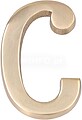 Letra C Latão Polido 10cm Fixação Invisível Edm G-85623
