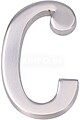 Letra C Níquel Mate 10cm Fixação Invisível Edm G-85627