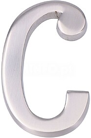 G-85627 : 85627 LETRA C NÍQUEL MATE 10cm FIXAÇÃO INVISÍV...