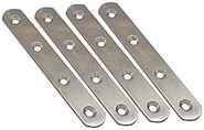 Placa Reta União PLC14, Aço Inoxidável, 100 x 19 x 2 mm. 4 unidades G-86103