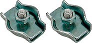 Sujetacabos Plano Simples SJT03, 5 mm, Galvanizado, Blister 2 un 86357