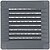 Grade de Ventilação Quadrada com Tampões e Mosquiteiro 100x100x7mm ABS Cinza G-87701 - imagem 1