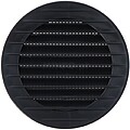 Grade de Ventilação Redonda Embutível com Tela Anti-Moscas Ø90mm ABS Cinza Antracite G-87715