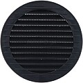 Grade de Ventilação Redonda, ABS, Embutível com Tela Anti-Moscas, Ø120mm, Cinza Antracite G-87719