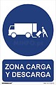 Sinal Uso Obrigatório “Zona de Carga e Descarga” (PVC 0.7MM) 30X40CM 08976