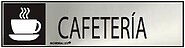 Placa Informativo “Cafeteria” (Inox Adesivo 0.8MM) 5X20CM 08892