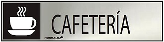 08892 PLACA INFORMATIVO “CAFETERIA” (INOX Adesivo 0.8MM)...