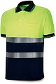 Polo Alta Visibilidad Bicolor Manga Corta. Tejido Poliester 160g. Transpirable Talla 3XL 1288PAVXMCYFA/3XL Marca G-82099