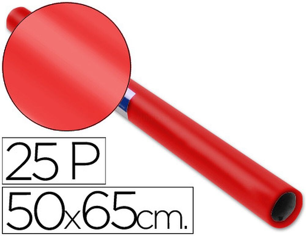 Papel Lustro Sadipal. 50 X 65 CM. 65 GRS/M2. Vermelho