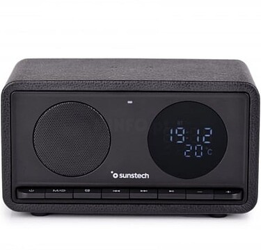 Rádio Portátil Sunstech RPBT460/ Negra RPBT460BK