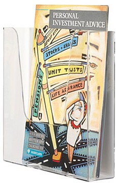 9007 CS TP : EXPOSITOR MURAL ARCHIVO 2000 METACRILATO DIN A5 TRANSPARENTE 170X41X177 MM UM COMPARTIMENTO