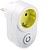 Adaptador 1 Tomada 2P+T Schuko com Interruptor 16A 250 V Branco, Blister 40944 - imagem 1