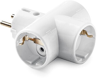 40950 ADAPTADOR TRIPLO SCHUKO 2P+T, 16A 250 V, PORTA-CONTACT...
