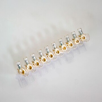 G-63160 : 63160 REGLETA CEGA TRANSPARENTE 10 POLOS 4 mm²