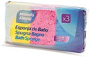 Esponja de Banho Retangular Cores Sortidas 3un Esponja de Banho Retangular Cores Sortidas 3un