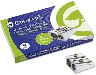 Bismark Afilalapiz Metálico Duplo para Lápis Normais ou Gr...