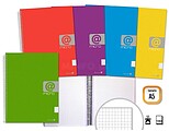 Caderno Espiral A5 Golden 160 Folhas 60grs Quadriculado - Folhas Microperfuradas com 4 Furos e 4 Faixas de Cor - Capa Resistente Forrada - Cores Sortidas GO318042