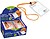 Porta-nomes vertical Bismark com cordão laranja - Substituição rápida da etiqueta - Etiqueta incluída - Transparente 318671 - imagem 1