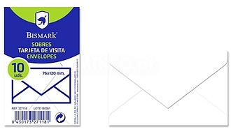 Bismark Pack de 10 Envelopes de Papel 90grs - Medidas 76x120...