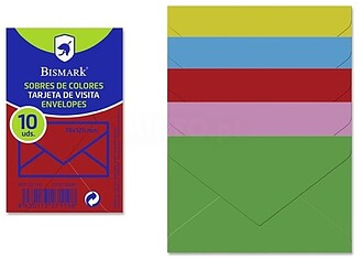 Pacote Bismark com 10 sobres de papel - Medidas 76x120mm - C...