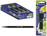 Pack de Reparação Bismark com 3 Recambios para Caneta Esferográfica Borrável - Ponta Fina 0.7mm - Cor Preta 327533