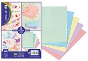 Pacote Bismark de 10 Cartulinas 180 g/m² - Tamanho A4 - Cores Pastel Sortidas BI327821