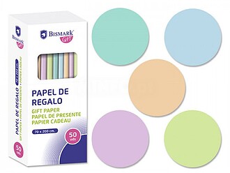 Papel de Presente Pastel 70X200 cm Bismark 328712