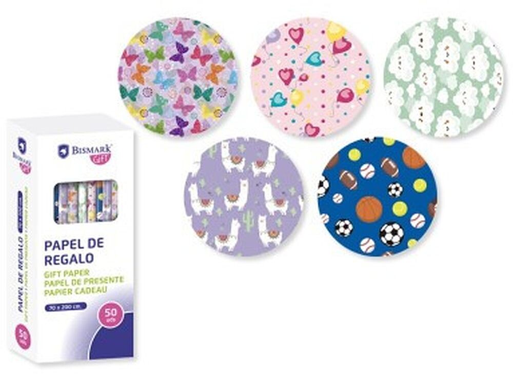 Papel de Presente Infantil Kids 70X200 Bismark 329855