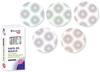 Bismark Mandalas Rolo de Papel de Presente - Medidas 70cmx20...