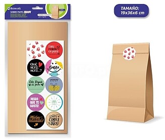 Bismark Pack de 10 Envelopes de Papel Kraft 50grs com 10 Aut...