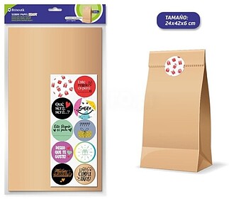 Bismark Pack de 10 Envelopes Papel Kraft 50grs com 10 Autoco...
