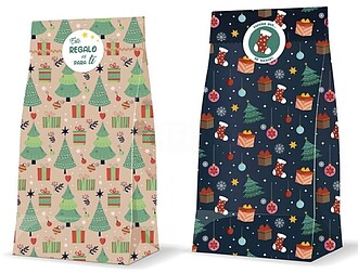 Bismark Pack de 3 Sacos Papel Kraft 60grs com 3 Autocolantes...