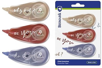 Bismark Be You Pack de 3 Cintas Corretoras 5mmx6m - Aderênc...