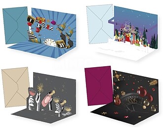 Bismark Cartão Pop-Up de Feliz Ano Novo com Envelope - Deco...