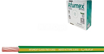 G-16410 : 16410 CABO CABELEIRA H07Z1-K(AS) 4,0 mm² AMARELO/VERDE EURO/m