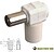 Ficha Coaxial Macho Angular Branca Edh G-10.532 - imagem 1